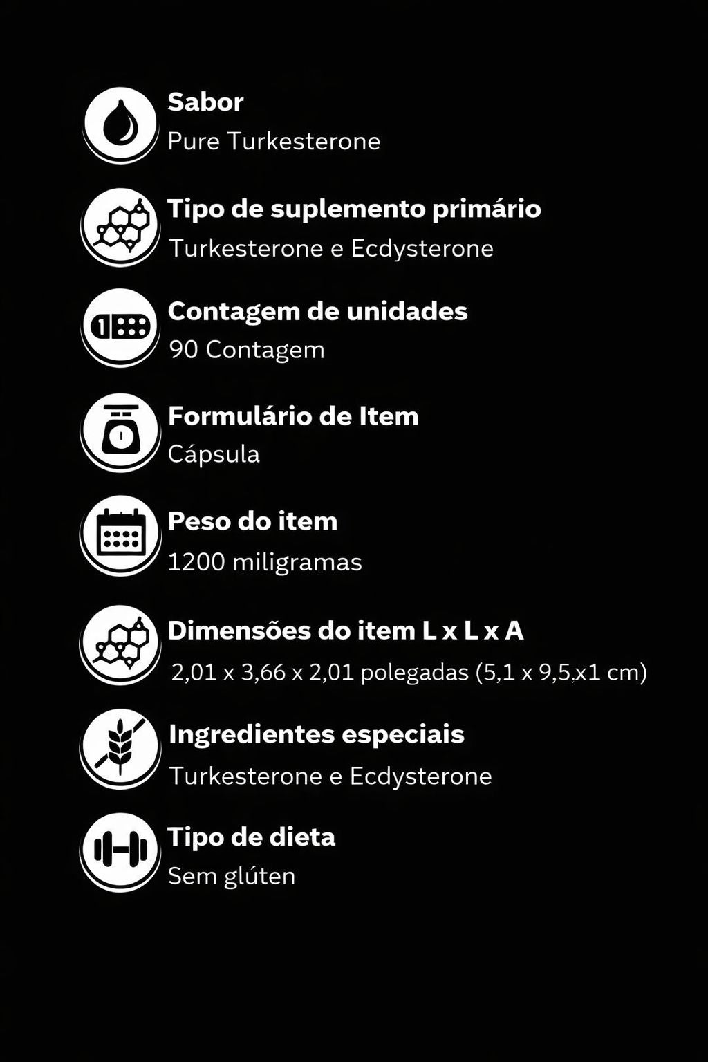 Suplemento TURKESTERONE 60 Cápsulas - aumento de masa muscular y recuperacion 🦁 SOLO HOY - 60%