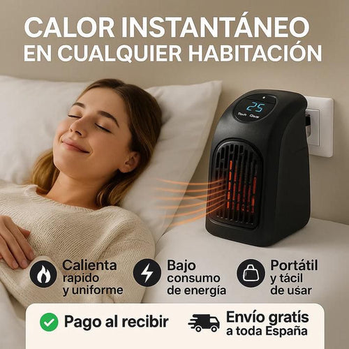 CALENTADOR PORTÁTIL MAX -50% SOLO HOY APROVECHA + Calor instantáneo sin gastar de más 🔥