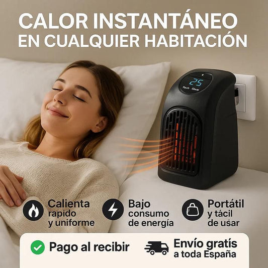 CALEFACTOR MAX PORTATIL -50% SOLO HOY APROVECHA + Calor inmediato sin gastar de más 🔥