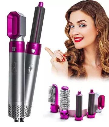 ✨ SECADOR CEPILLO 5 EN 1: PEINADO DE SALÓN EN SEGUNDOS + ¡REGALO SECRETO! 😍