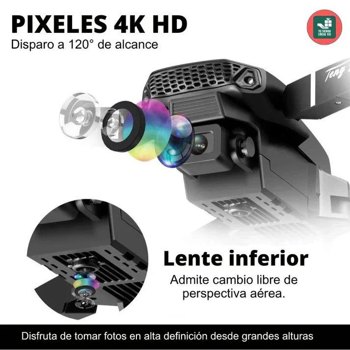 🚁 Drone Doble Cámara PRO 4K + Estuche, control y ¡REGALO EXCLUSIVO SOLO HOY! 🔥