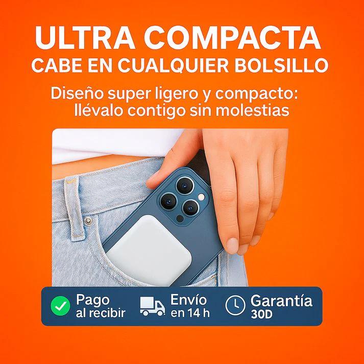 🔋 BANCO DE ENERGÍA MAGSAFE 5000 MAH – CARGA INSTANTÁNEA POR INDUCCIÓN Y USB. ¡AÑÁDELO PARA BATERÍAS BAJAS! ¡60% DE DESCUENTO HOY!