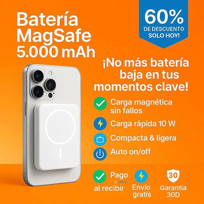 🔋 BANCO DE ENERGÍA MAGSAFE 5000 MAH – CARGA INSTANTÁNEA POR INDUCCIÓN Y USB. ¡AÑÁDELO PARA BATERÍAS BAJAS! ¡60% DE DESCUENTO HOY!