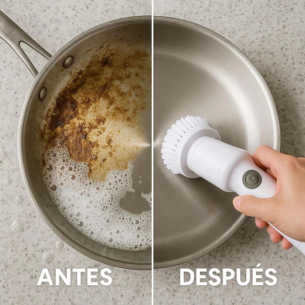 🔥 ¡Adiós al estropajo! El Cepillo Eléctrico Revolucionario que deja tu cocina brillante en segundos ✨
