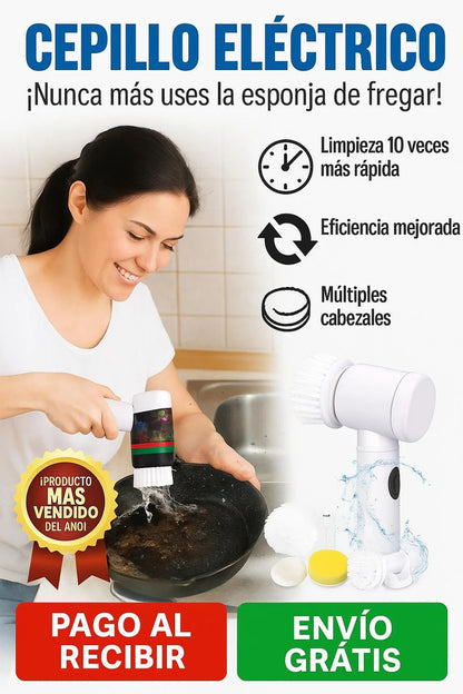 🔥 ¡Adiós al estropajo! El Cepillo Eléctrico Revolucionario que deja tu cocina brillante en segundos ✨