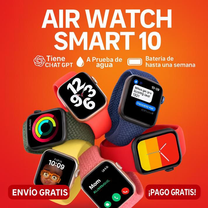 ⌚️ AirWatch™ Series 10 PRO | 70% DE DESCUENTO SOLO HOY + 🎁 REGALO PREMIUM INCLUIDO 🔥