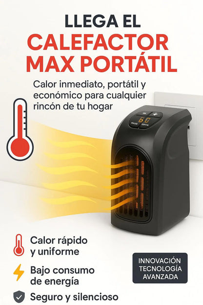 CALENTADOR PORTÁTIL MAX -50% SOLO HOY APROVECHA + Calor instantáneo sin gastar de más 🔥