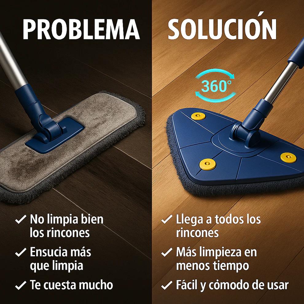 🔥 Oferta por Cerrarse: Fregona 360° Premium con Autoescurrido Rápido - Adiós a la Suciedad sin Esfuerzo
