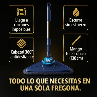 🔥 Oferta por Cerrarse: Fregona 360° Premium con Autoescurrido Rápido - Adiós a la Suciedad sin Esfuerzo