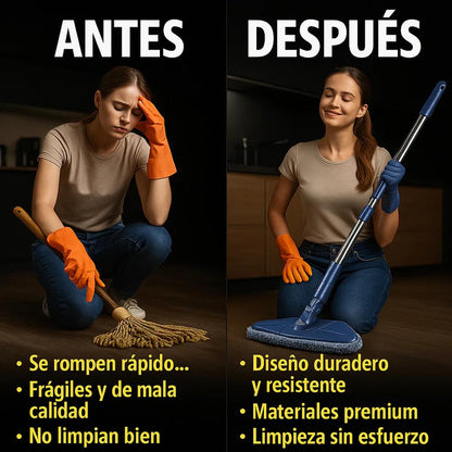 🔥 Oferta por Cerrarse: Fregona 360° Premium con Autoescurrido Rápido - Adiós a la Suciedad sin Esfuerzo
