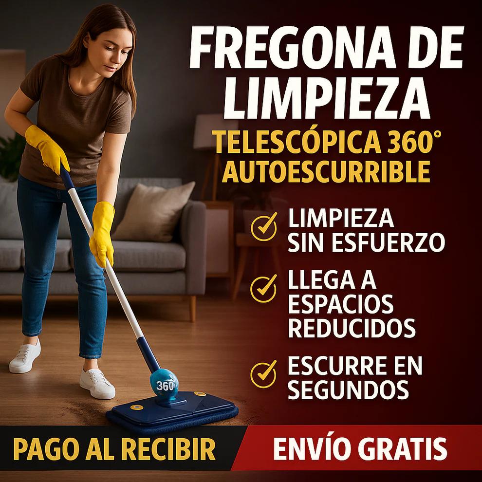 🔥 Oferta por Cerrarse: Fregona 360° Premium con Autoescurrido Rápido - Adiós a la Suciedad sin Esfuerzo